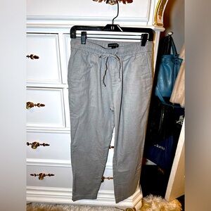 Men’s Banana Republic Grey Poplin Cotton Lounge Pajama Pants, Size Small